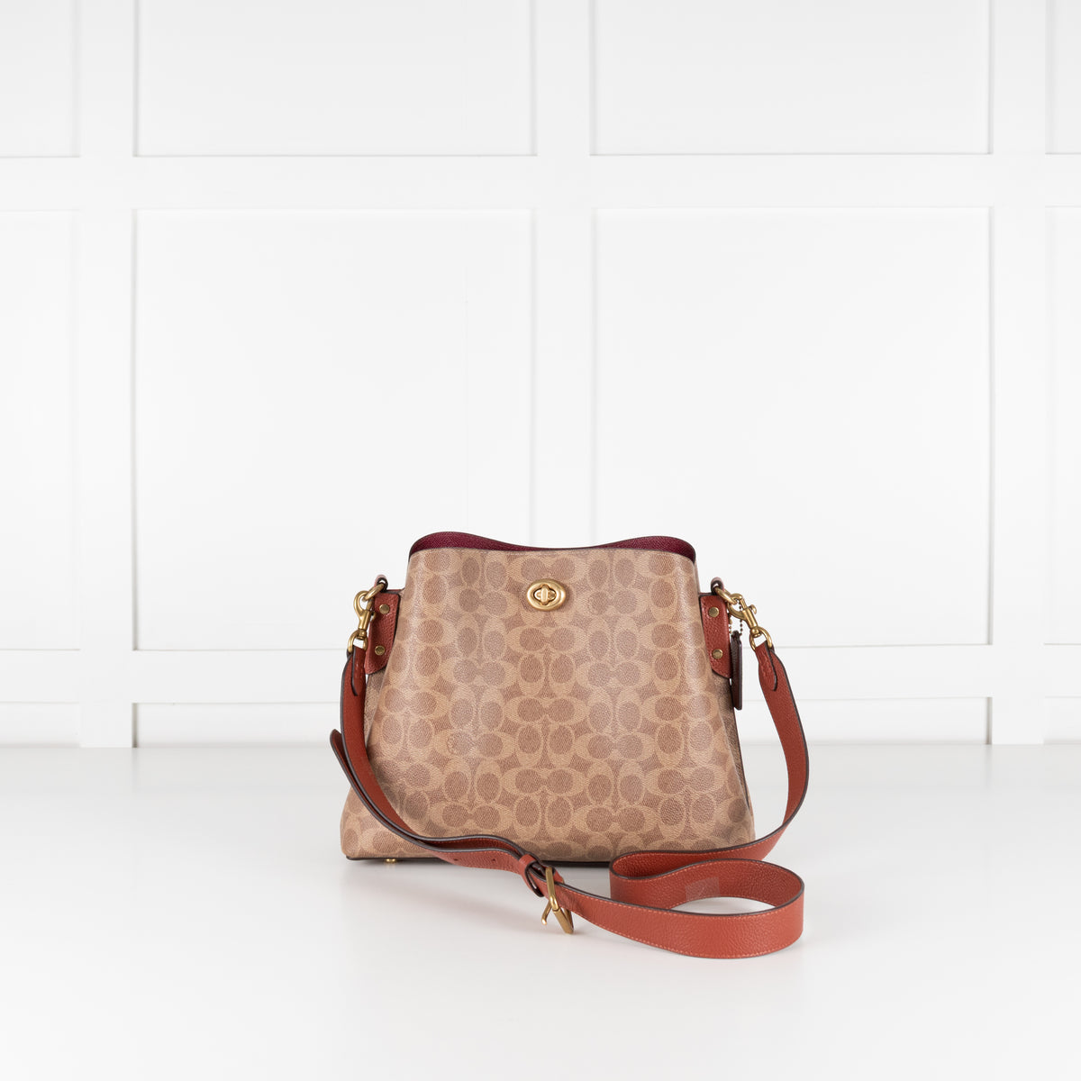 Coach Coated Canvas Logo Shoulder Bag with Multi Straps
