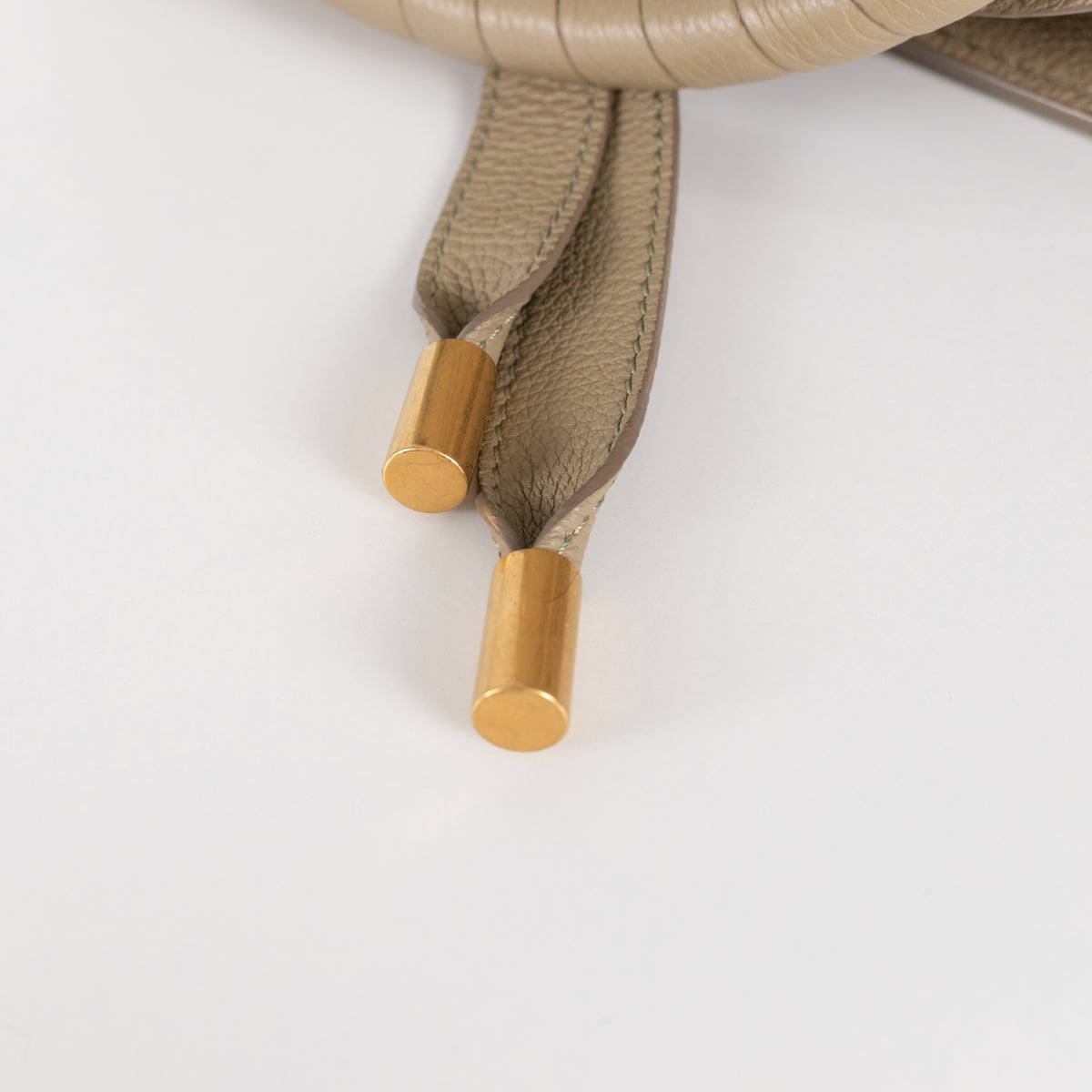 Chloe Khaki Marcie Handbag With Crossbody Strap