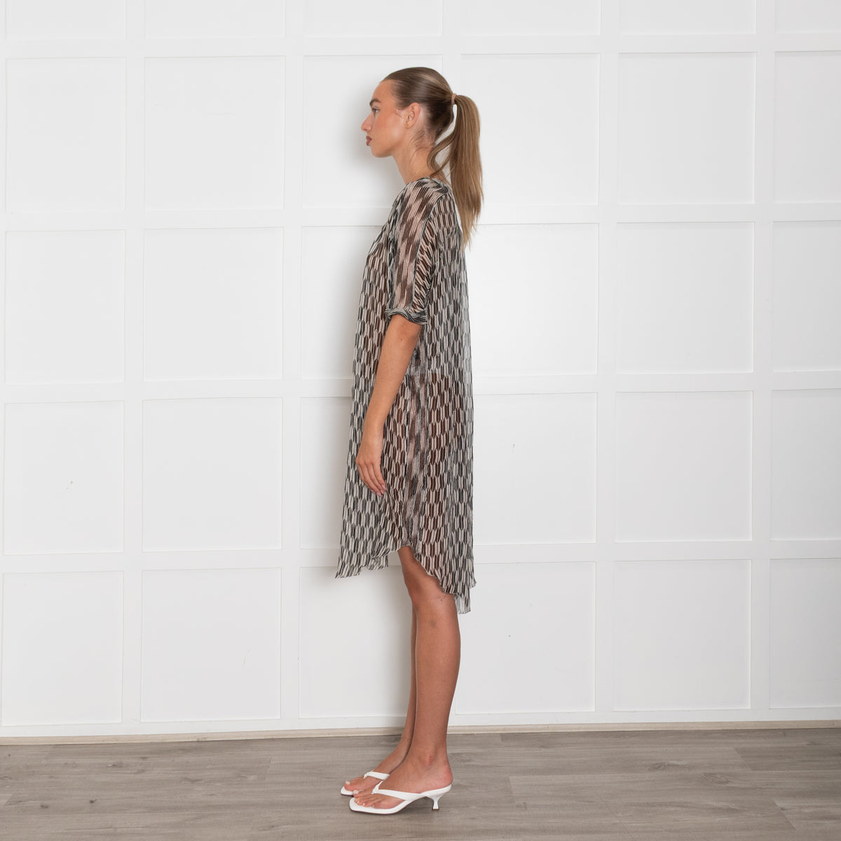 Isabel Marant Etoile Black White Geometric Print Tunic Dress