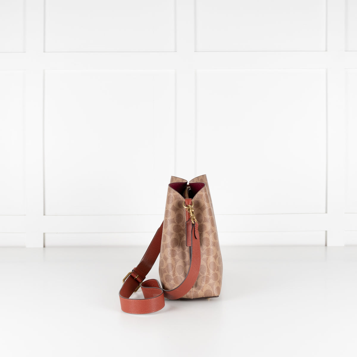 Coach Coated Canvas Logo Shoulder Bag with Multi Straps