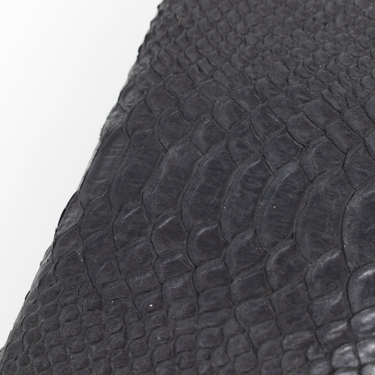 Zadig & Voltaire Preloved Compagnon Savage Black Leather Python Embossed Wallet