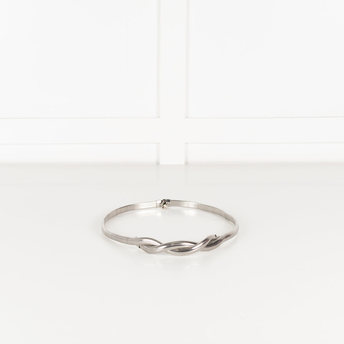 Sandro Silver Snake Chain Braided Detail Belt