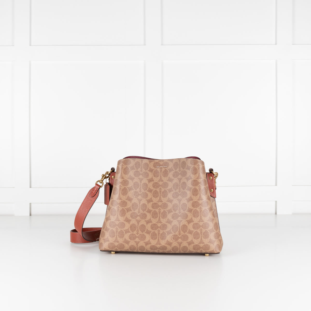 Coach Coated Canvas Logo Shoulder Bag with Multi Straps