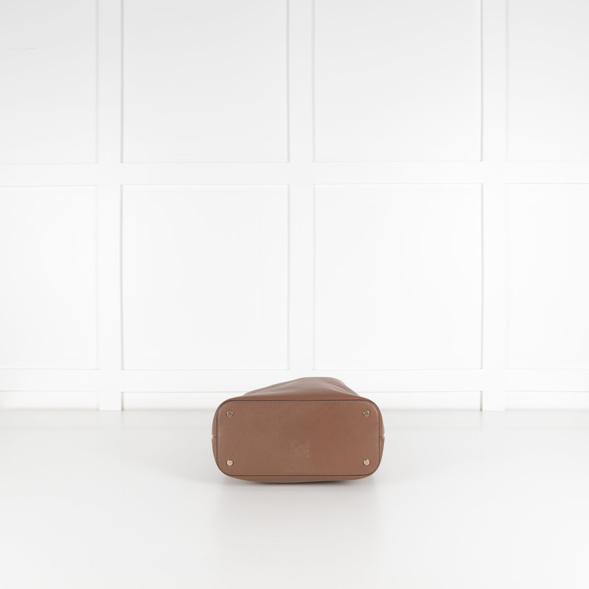 Smythson Brown Leather Bucket Bag