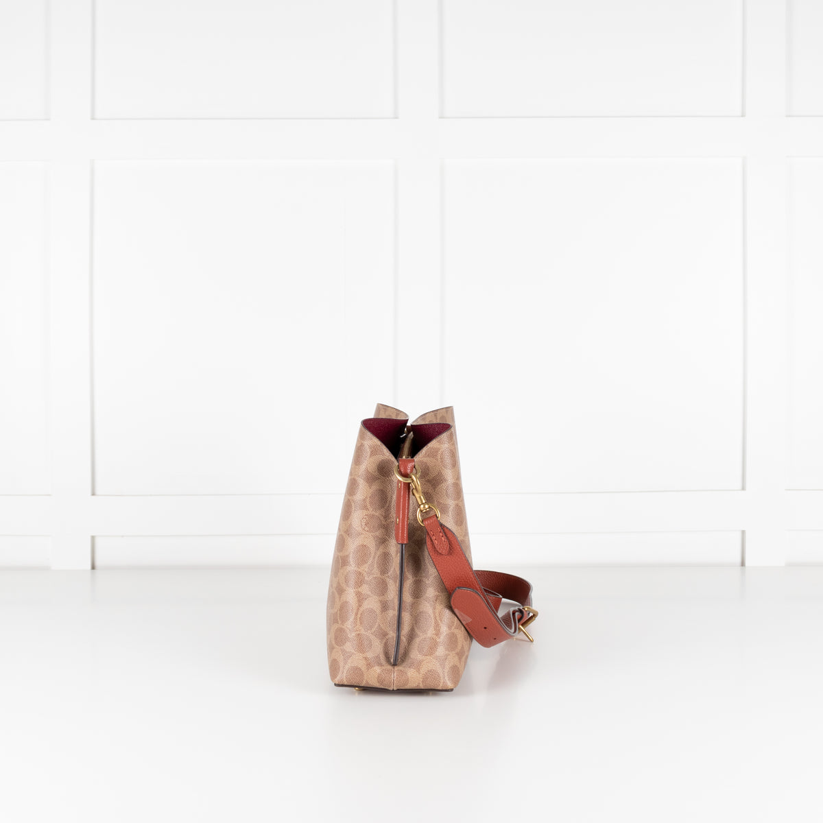 Coach Coated Canvas Logo Shoulder Bag with Multi Straps
