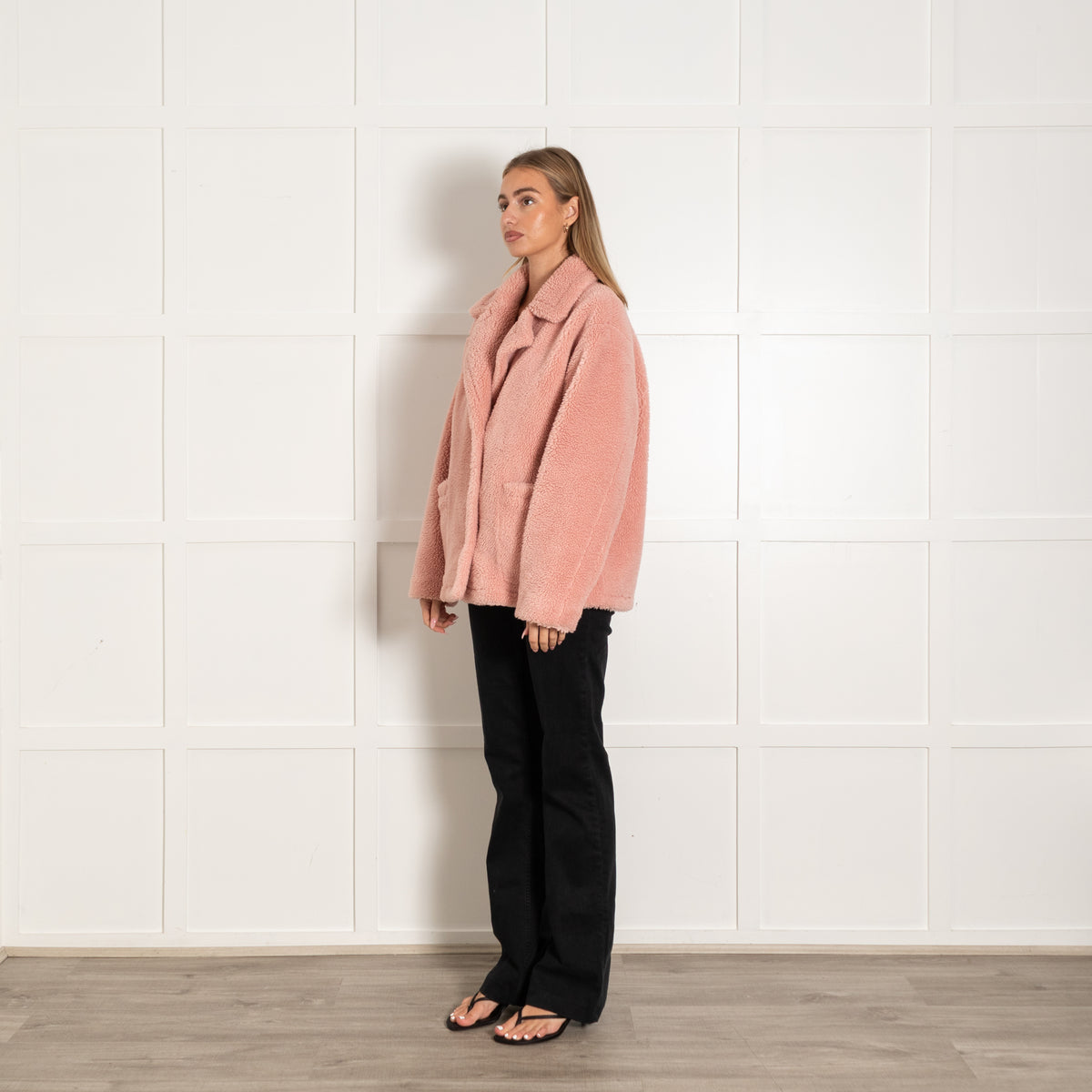 Stand Studio Pink Teddy Jacket