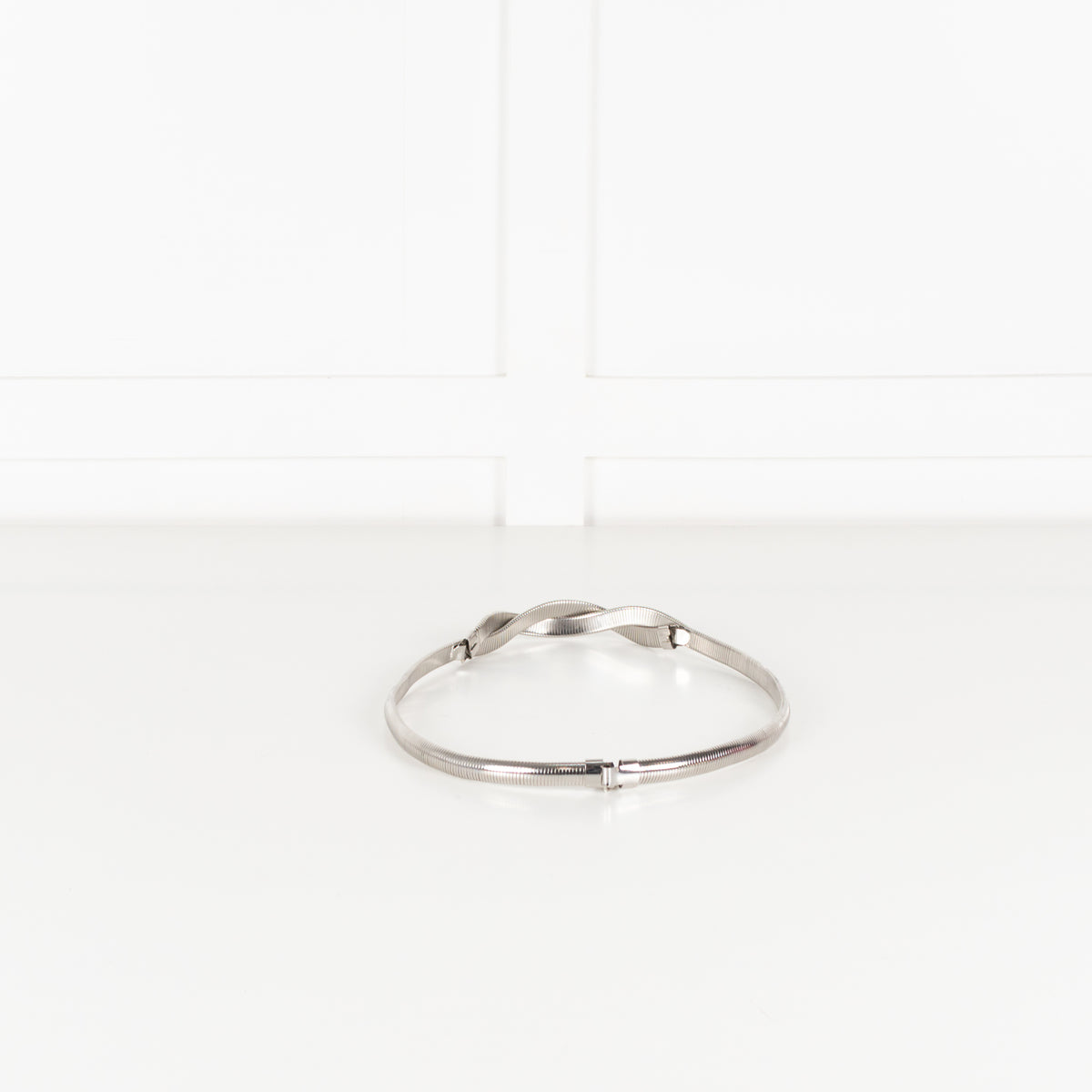 Sandro Silver Snake Chain Braided Detail Belt
