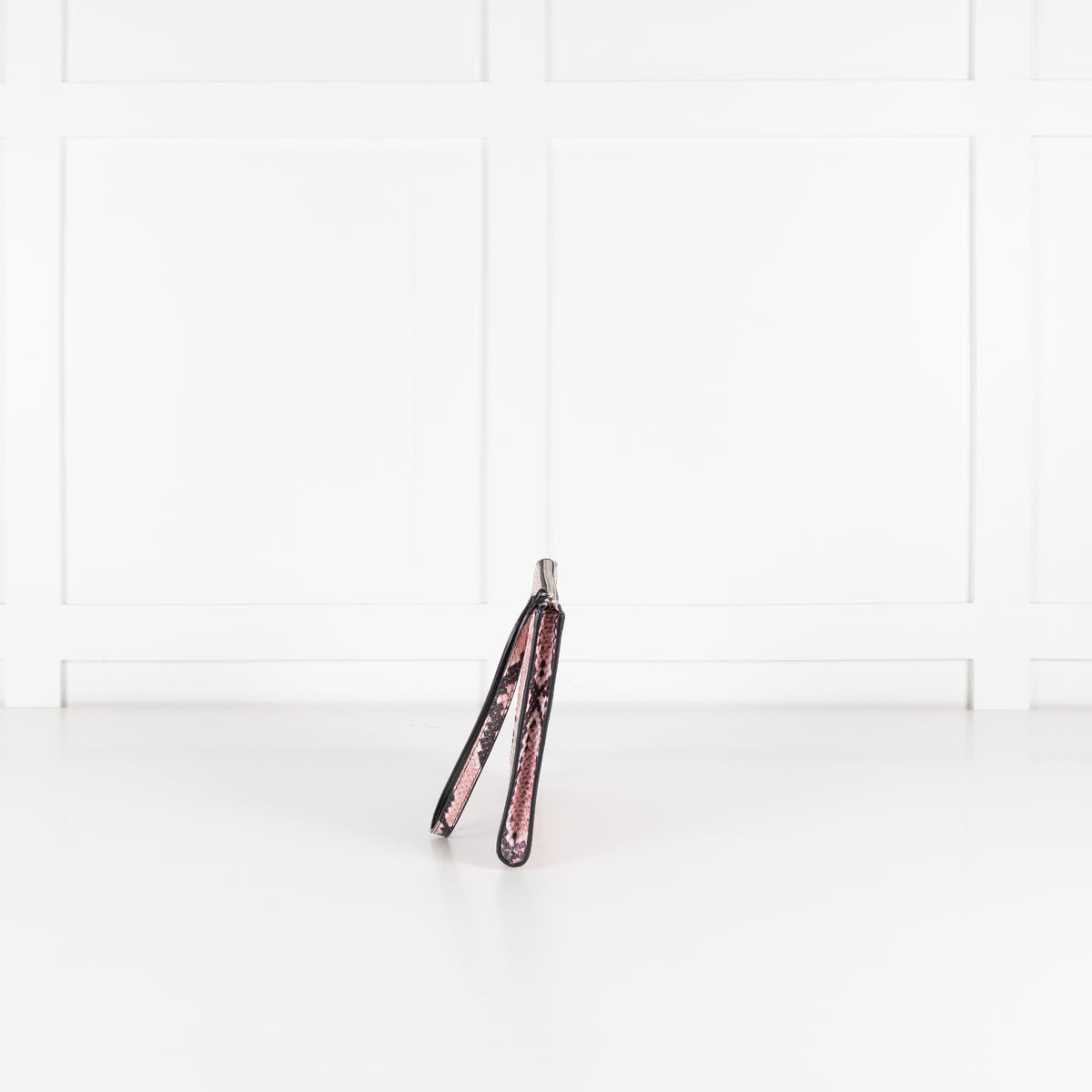 Stella McCartney Pink Snake Clutch with Pink Studs