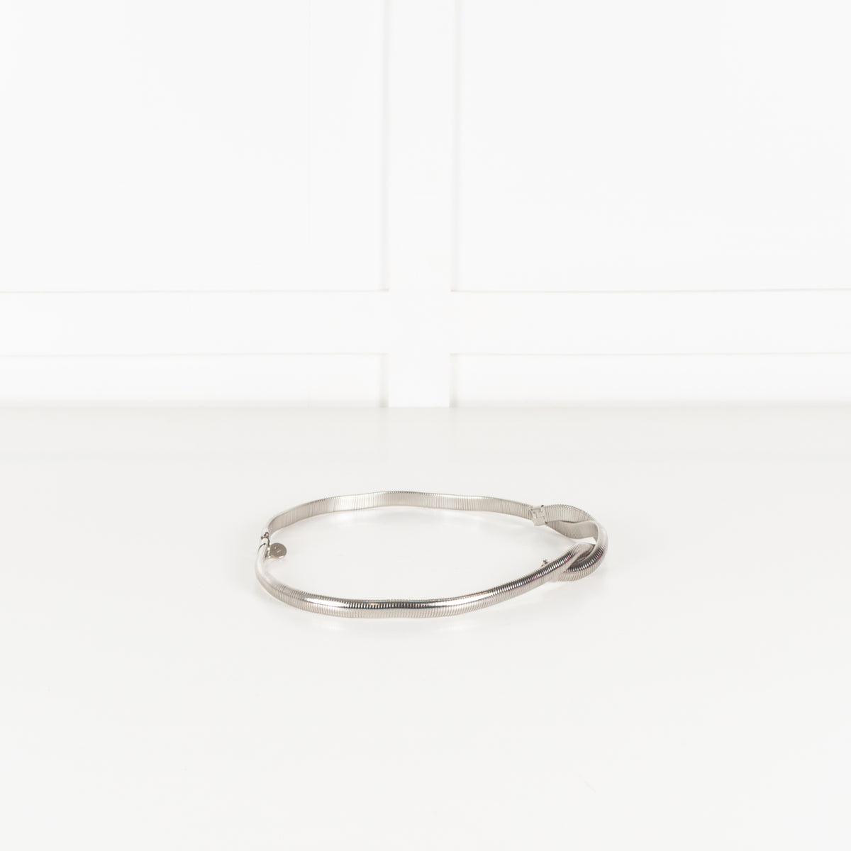 Sandro Silver Snake Chain Braided Detail Belt