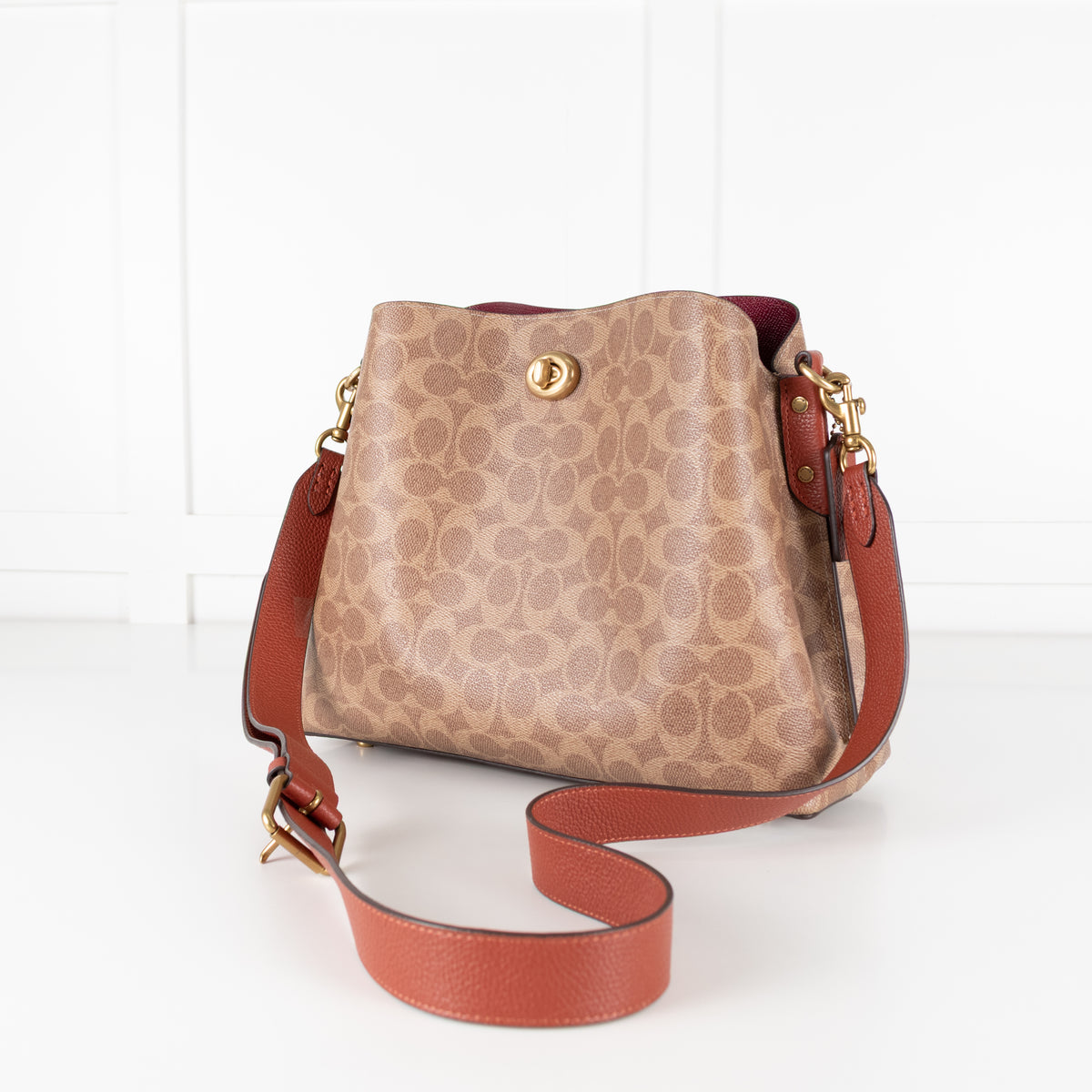 Coach Coated Canvas Logo Shoulder Bag with Multi Straps