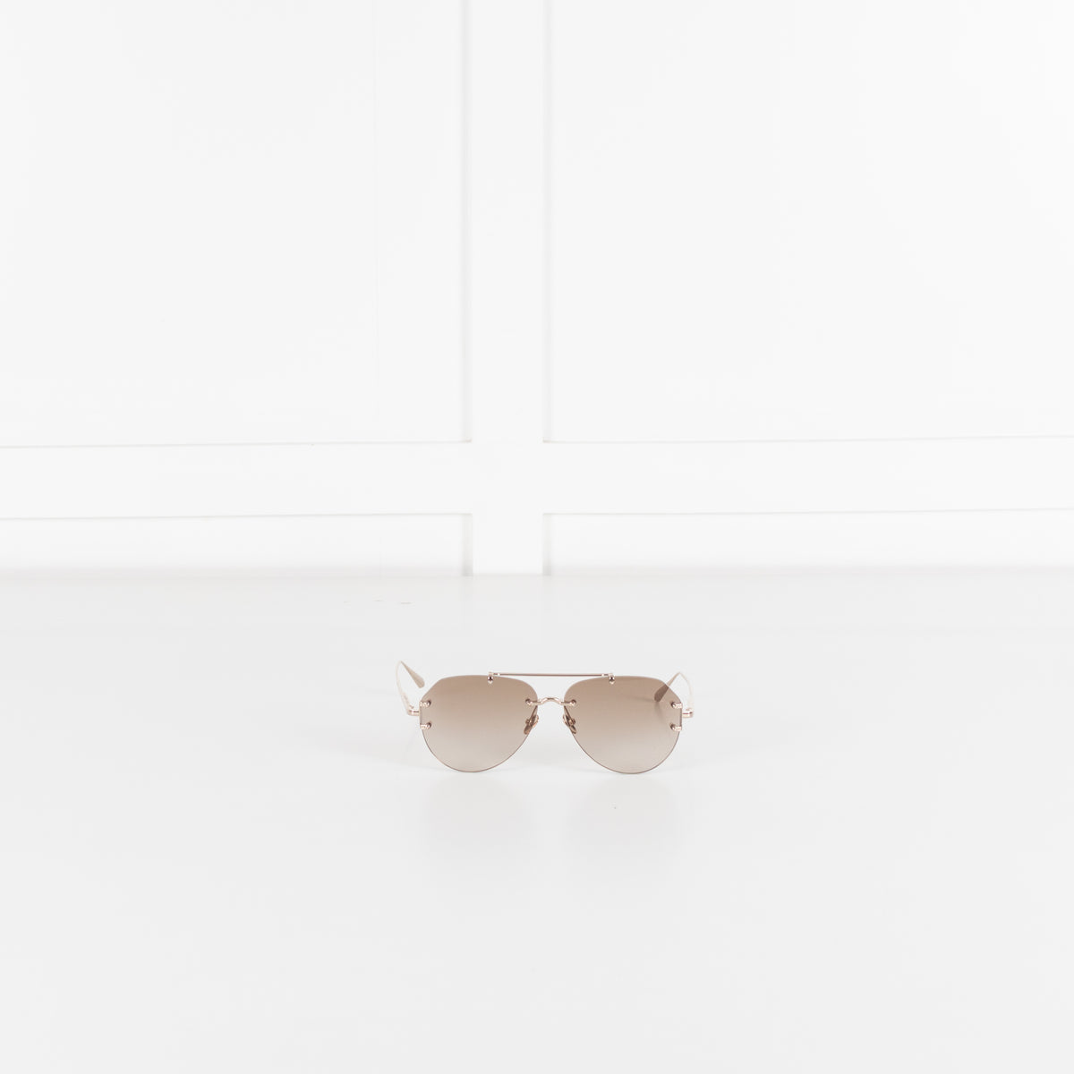 Linda Farrow Titanium Frameless Aviator