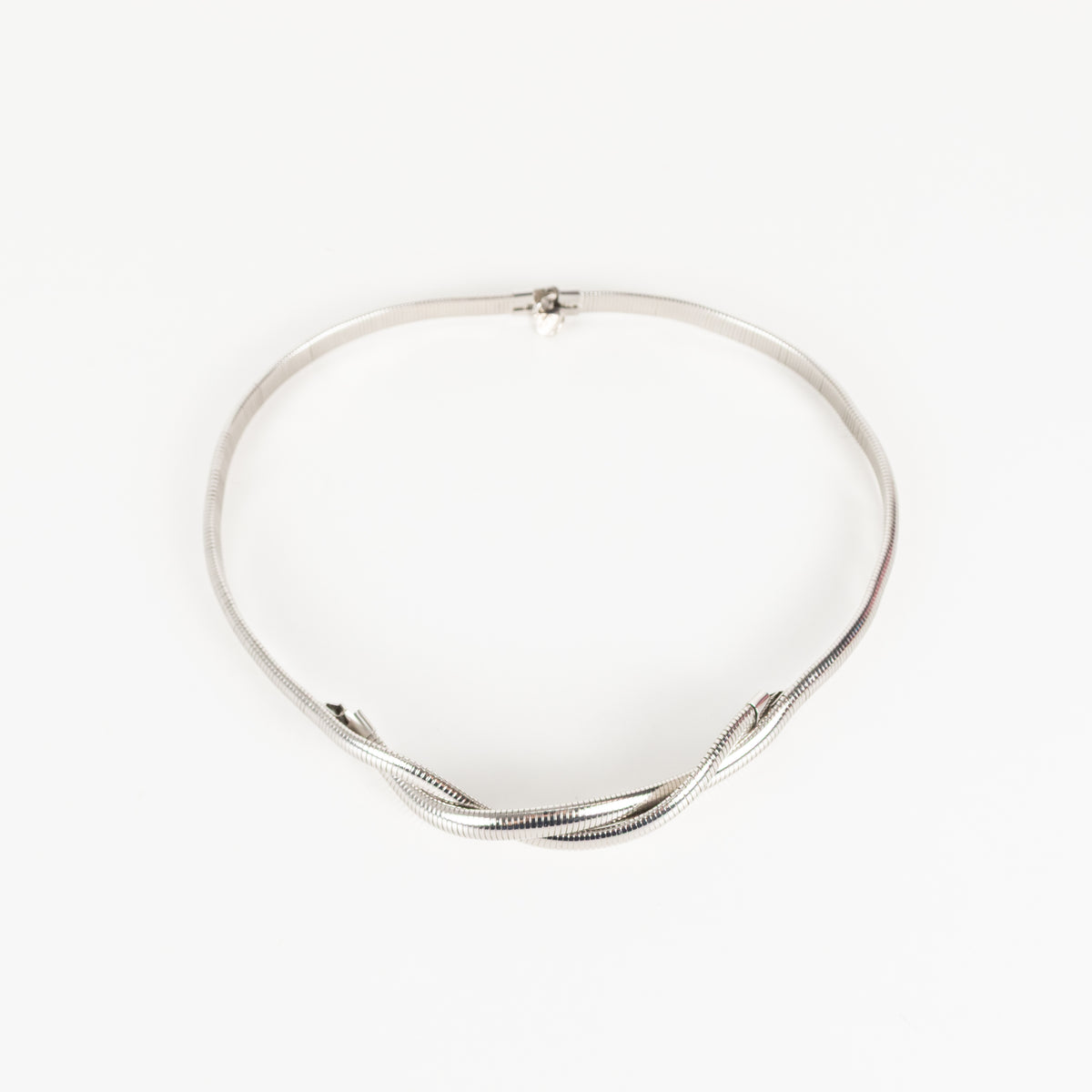 Sandro Silver Snake Chain Braided Detail Belt