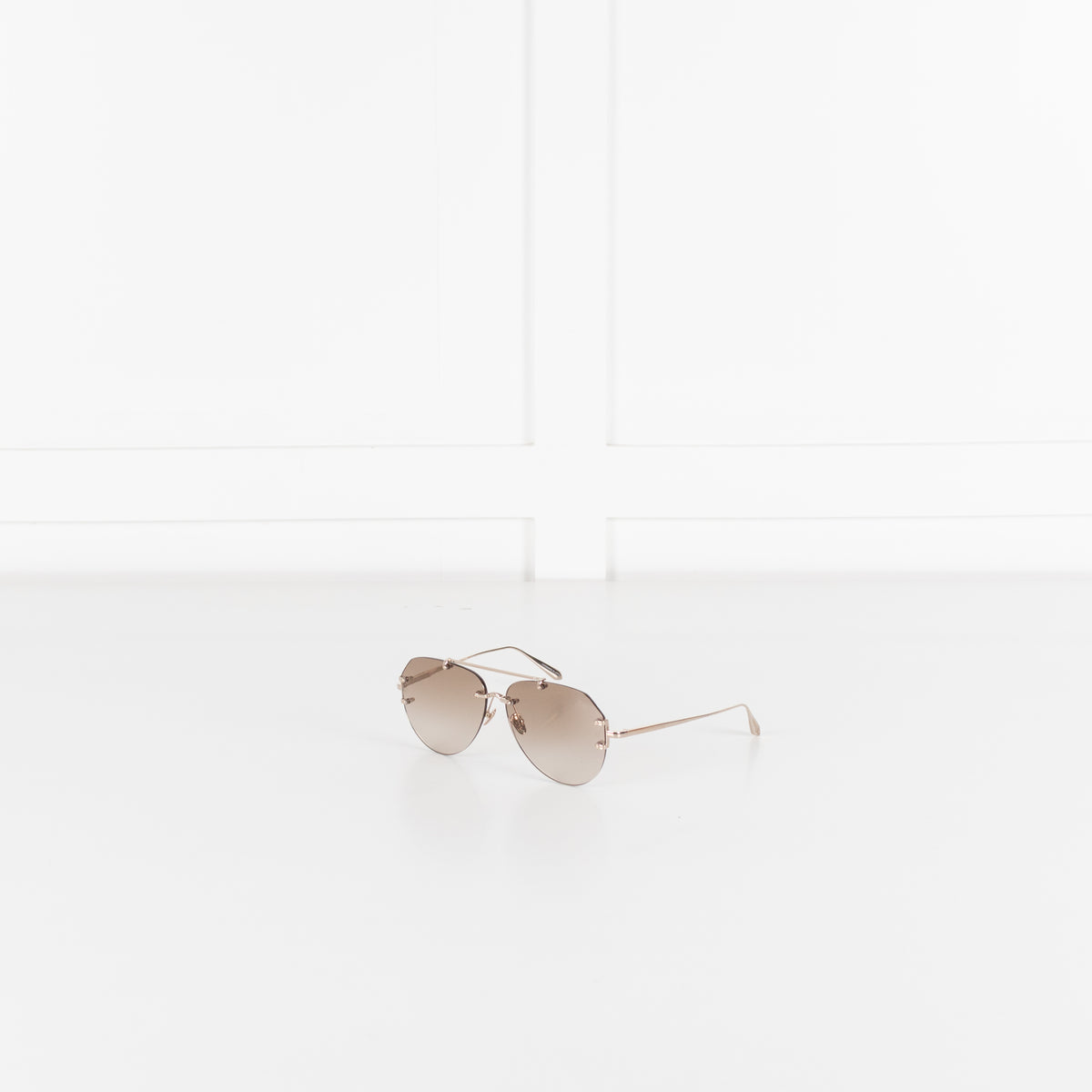 Linda Farrow Titanium Frameless Aviator