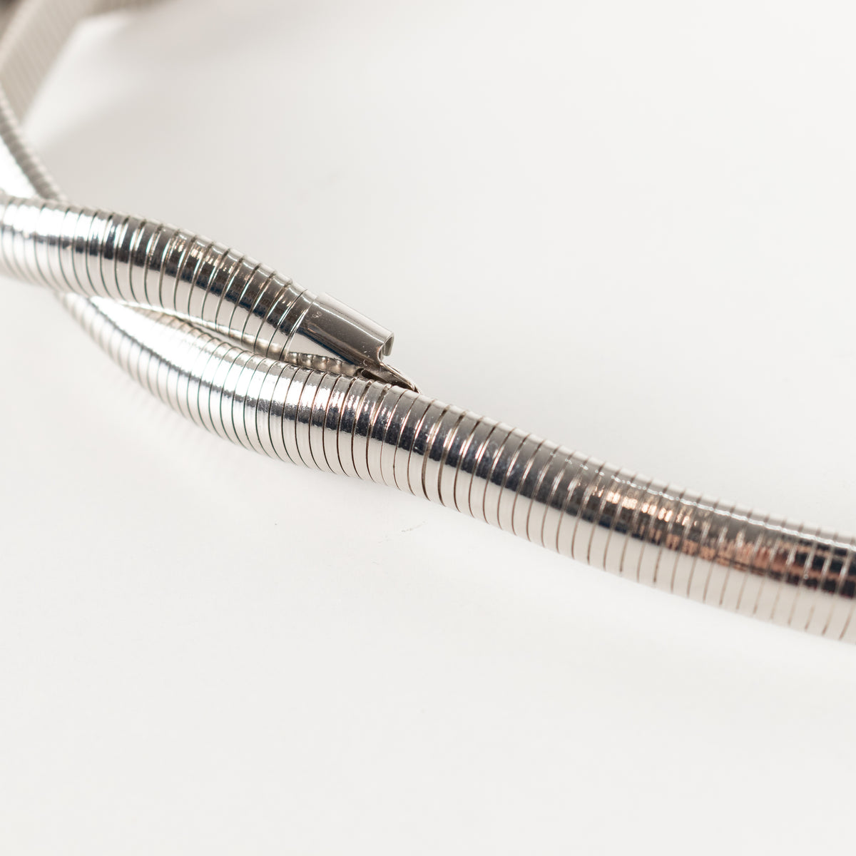 Sandro Silver Snake Chain Braided Detail Belt