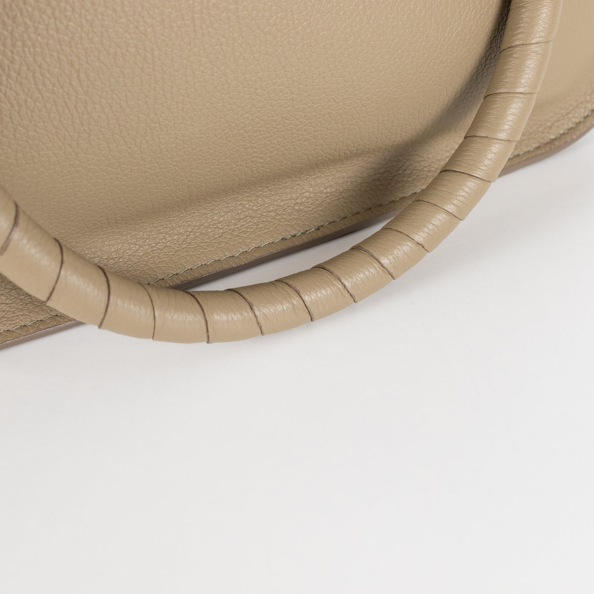 Chloe Khaki Marcie Handbag With Crossbody Strap