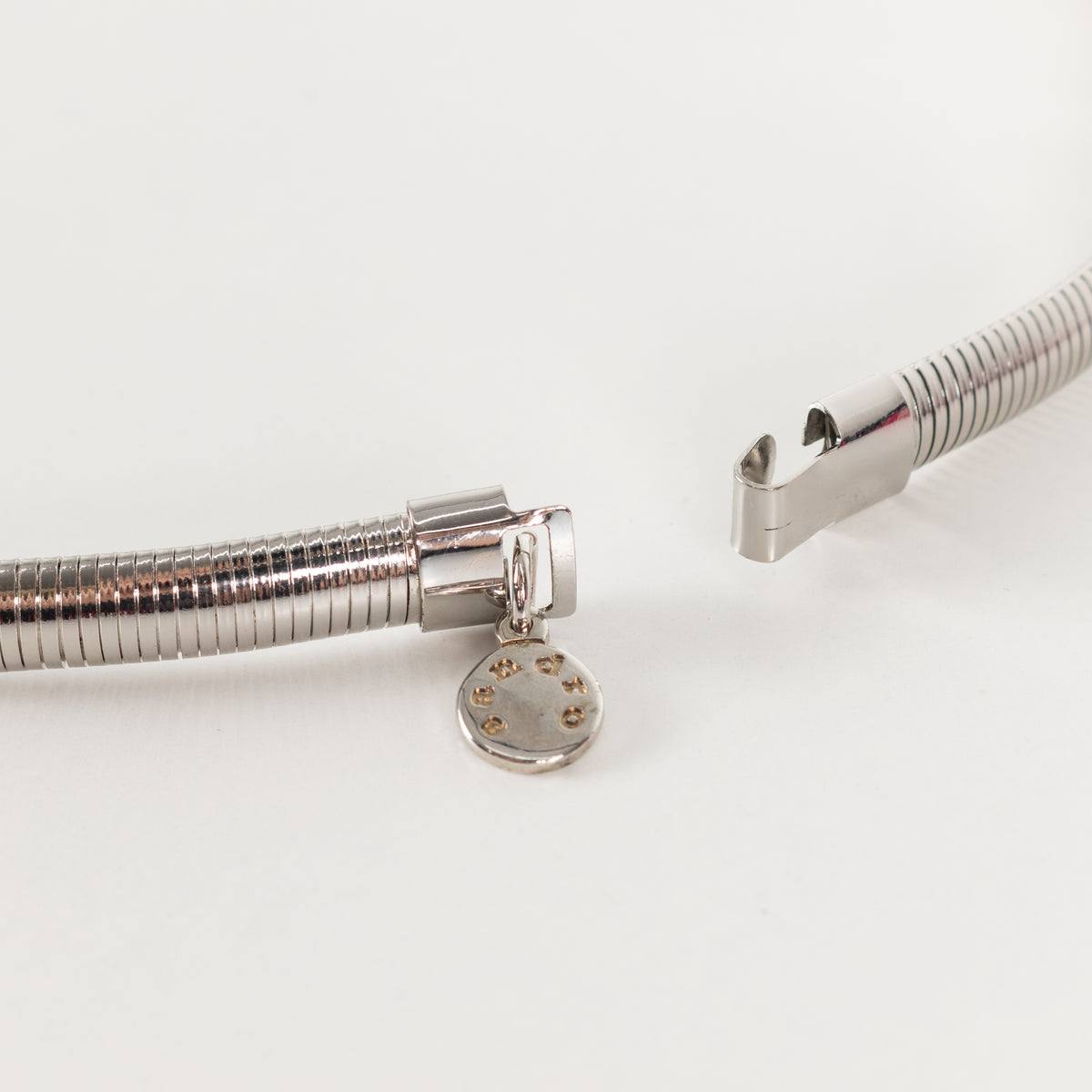 Sandro Silver Snake Chain Braided Detail Belt