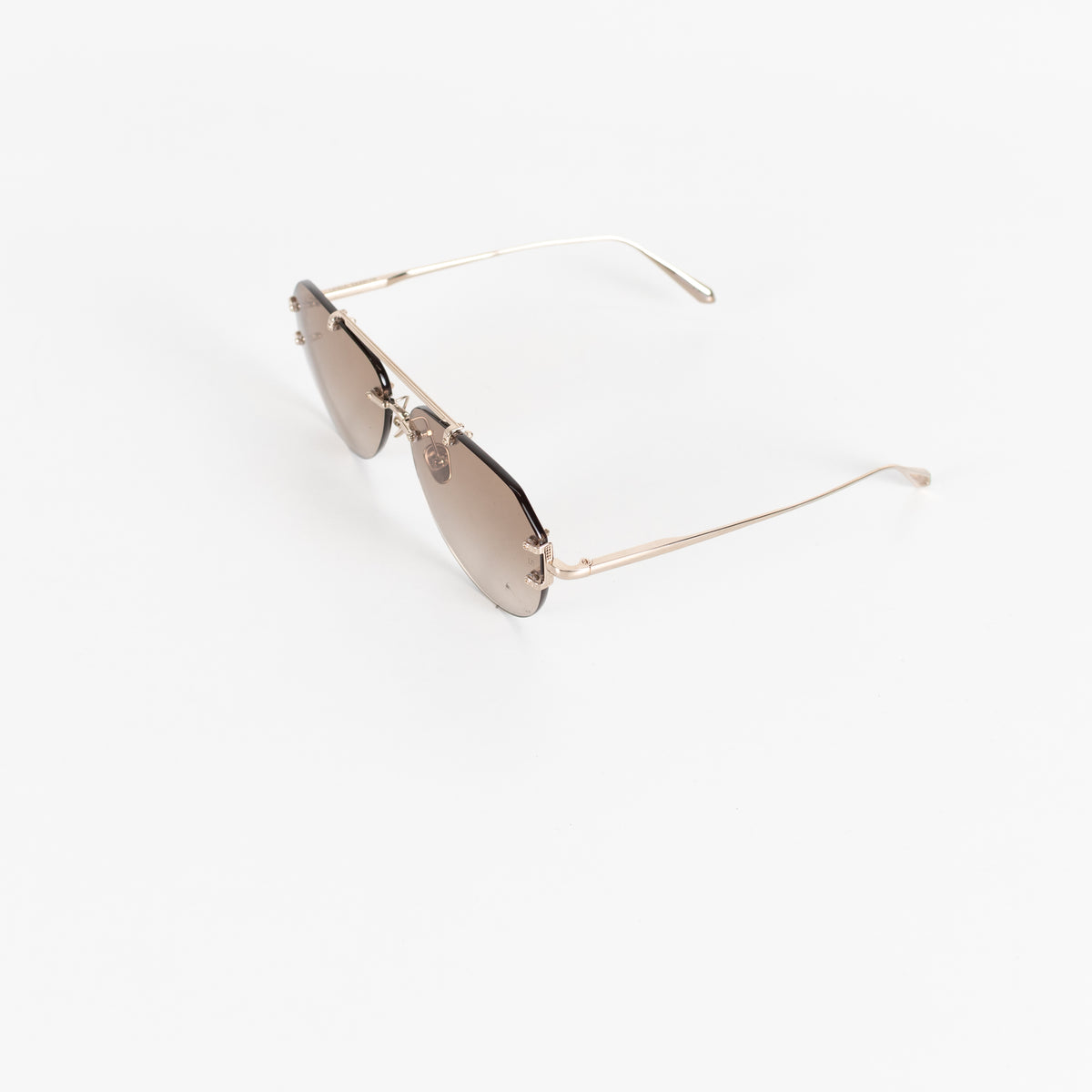 Linda Farrow Titanium Frameless Aviator