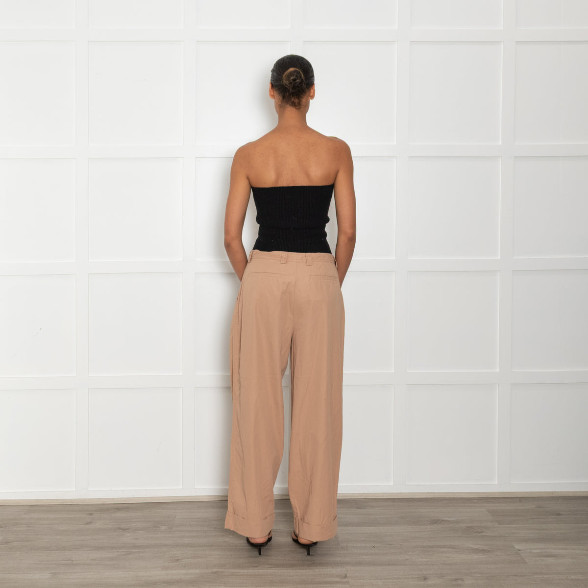 Dries Van Noten Tan Wide Leg Trousers