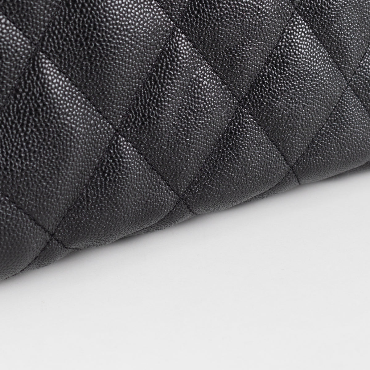 Chanel Black Quilted Caviar Leather Tote Bag