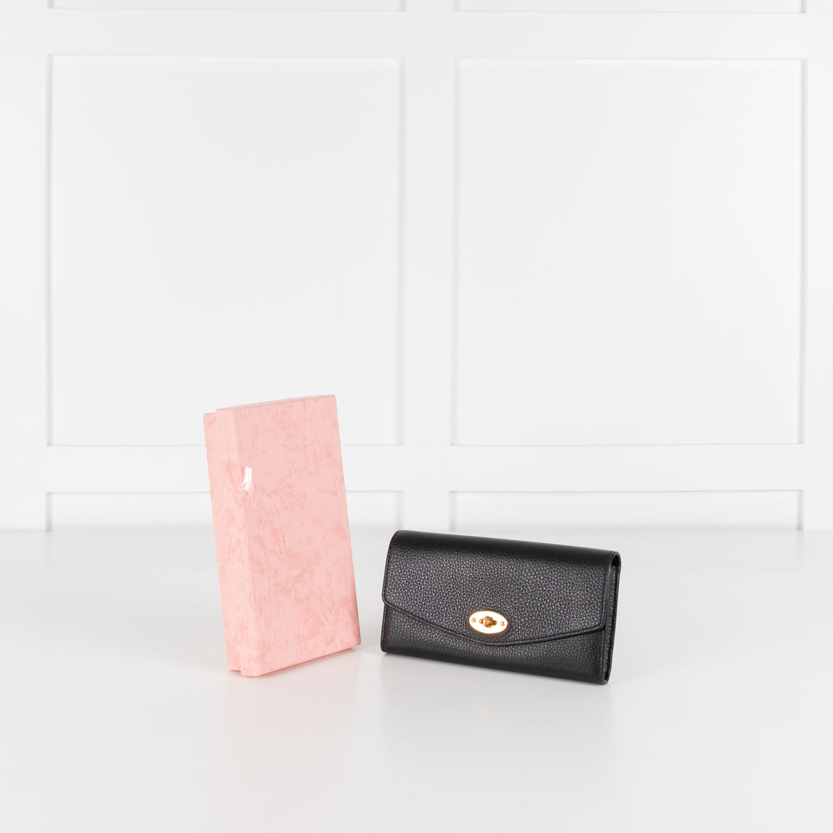 Mulberry Black Small Grain Darley Wallet