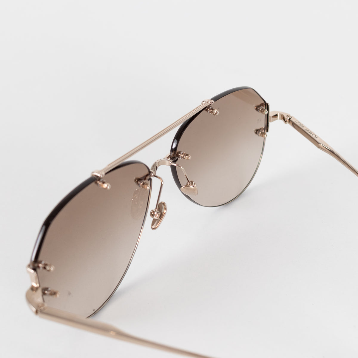 Linda Farrow Titanium Frameless Aviator
