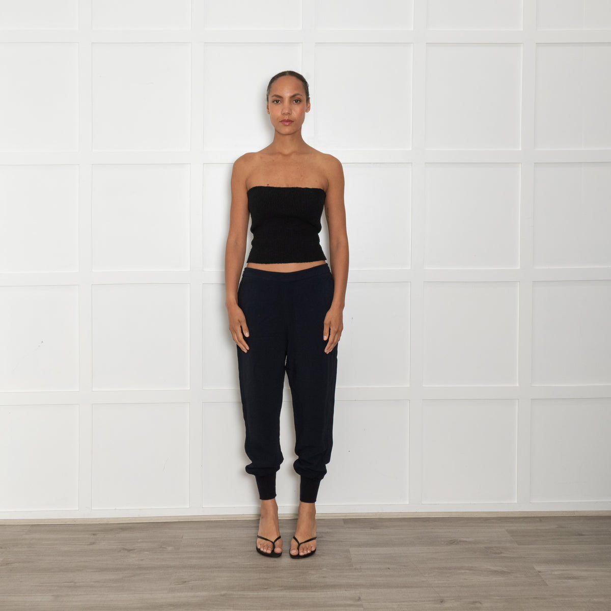 Stella Mccartney Navy Blue Tapered Trousers