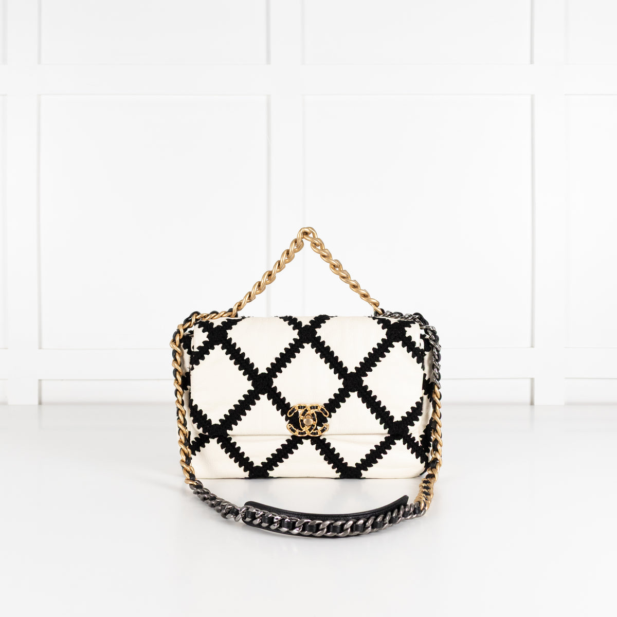 Chanel 2020 Medium Crochet Calfskin 19 Flap Bag