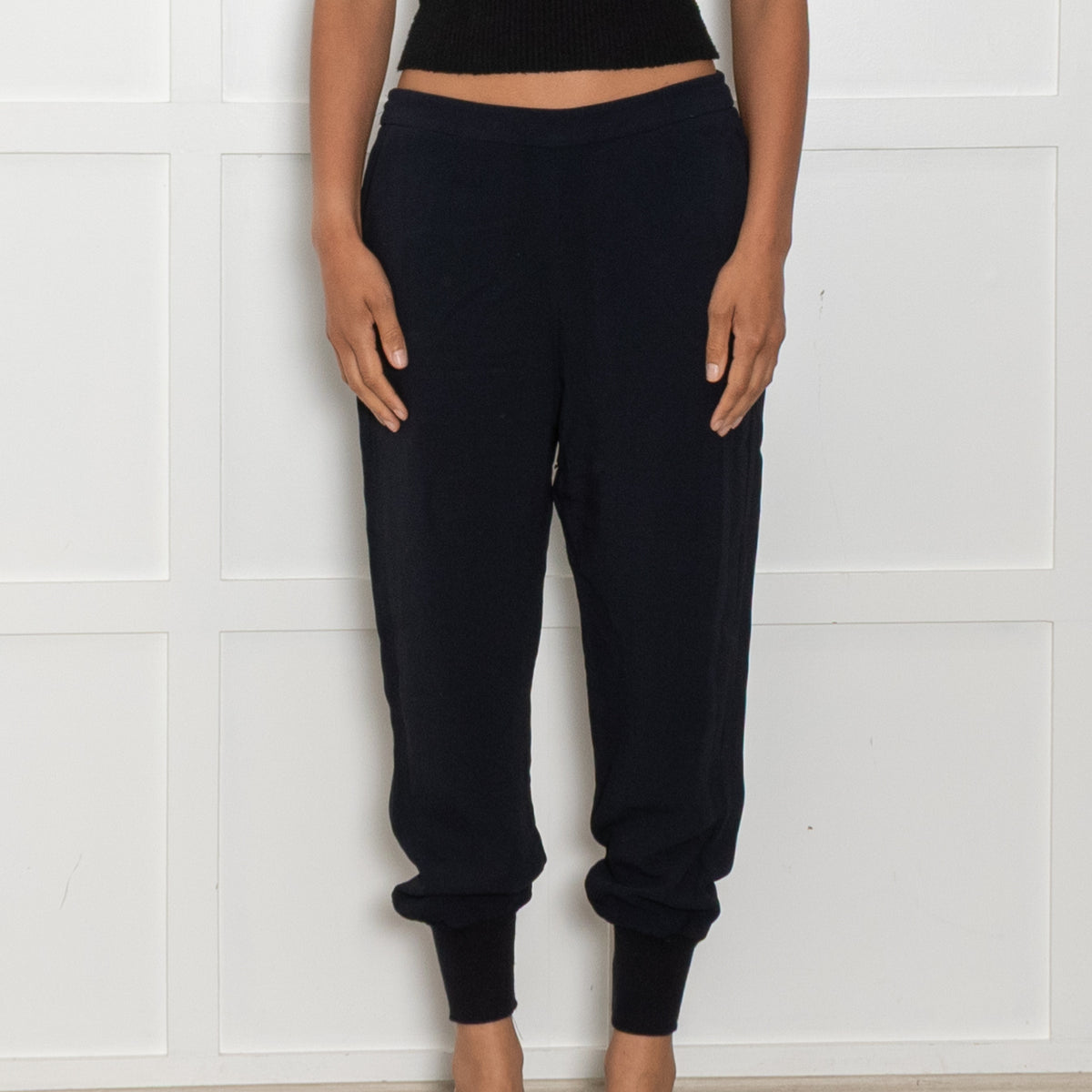 Stella Mccartney Navy Blue Tapered Trousers