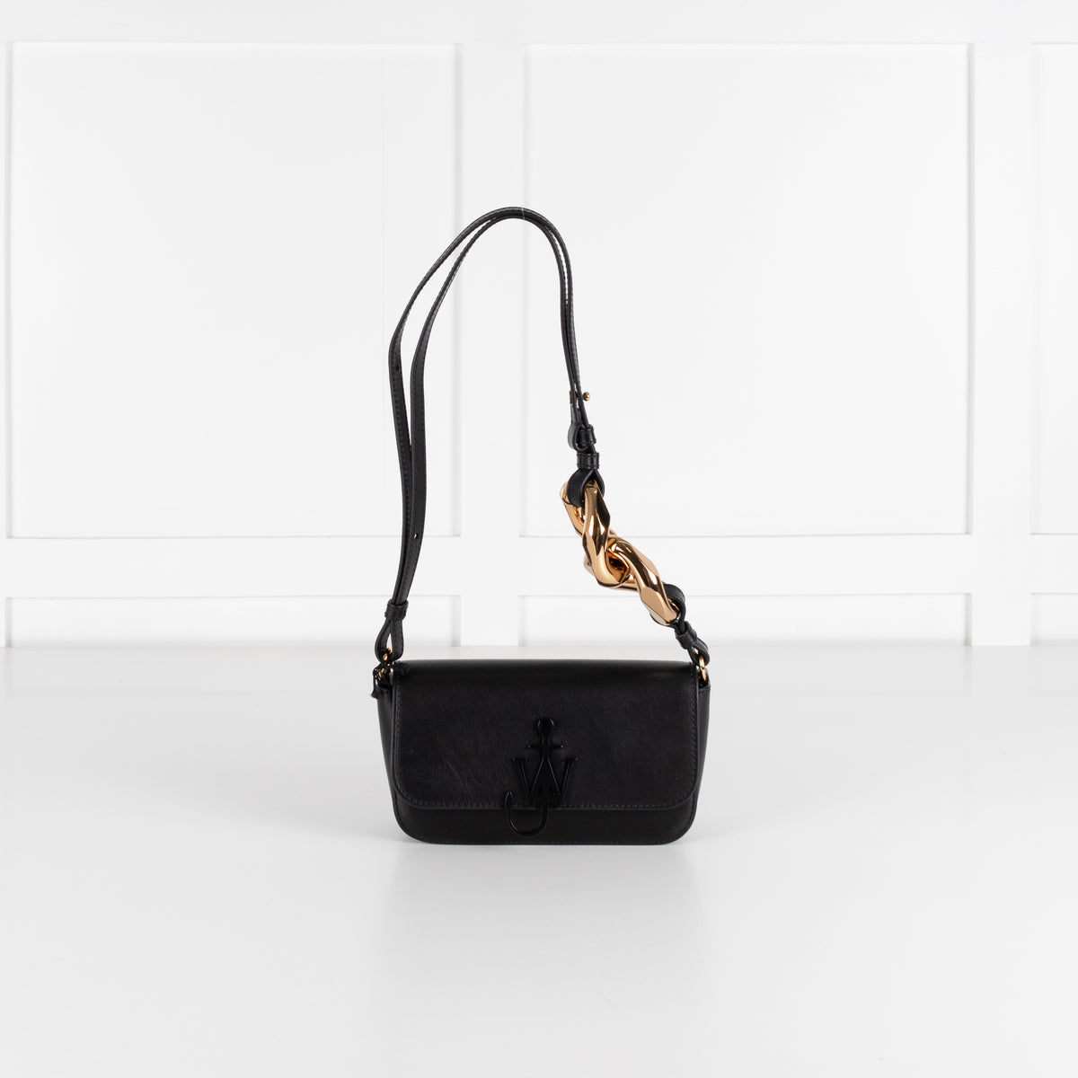 JW Anderson Black Chain Baguette Anchor Bag