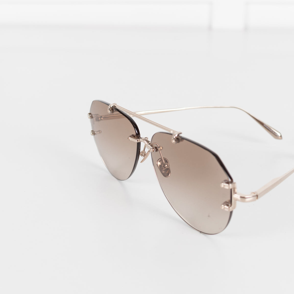 Linda Farrow Titanium Frameless Aviator