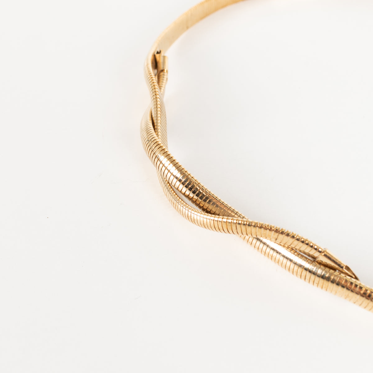 Sandro Gold Snake Chain Braided Detail Belt
