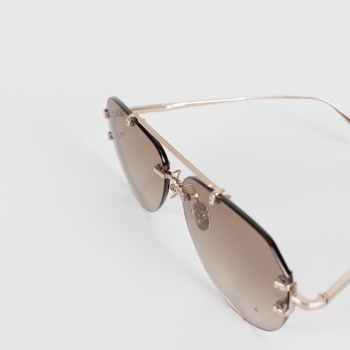 Linda Farrow Titanium Frameless Aviator