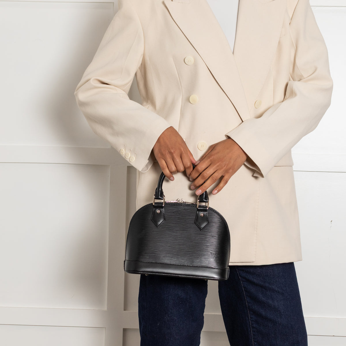 Louis Vuitton Black Epi Leather Alma BB Bag