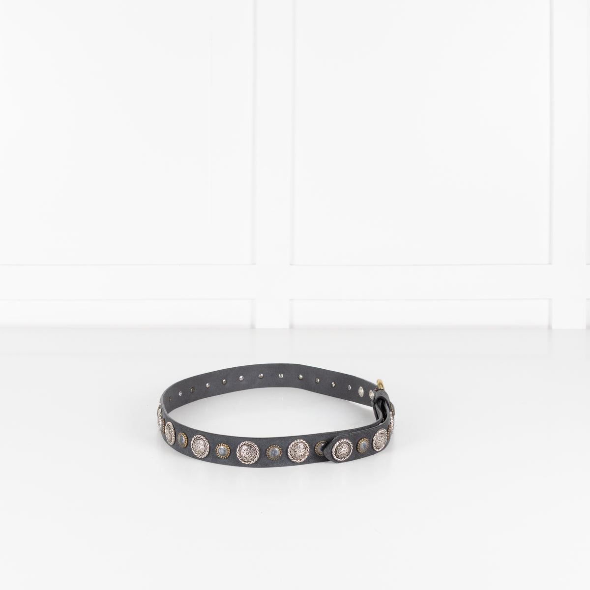 Nanni Grey Belt With Stones
