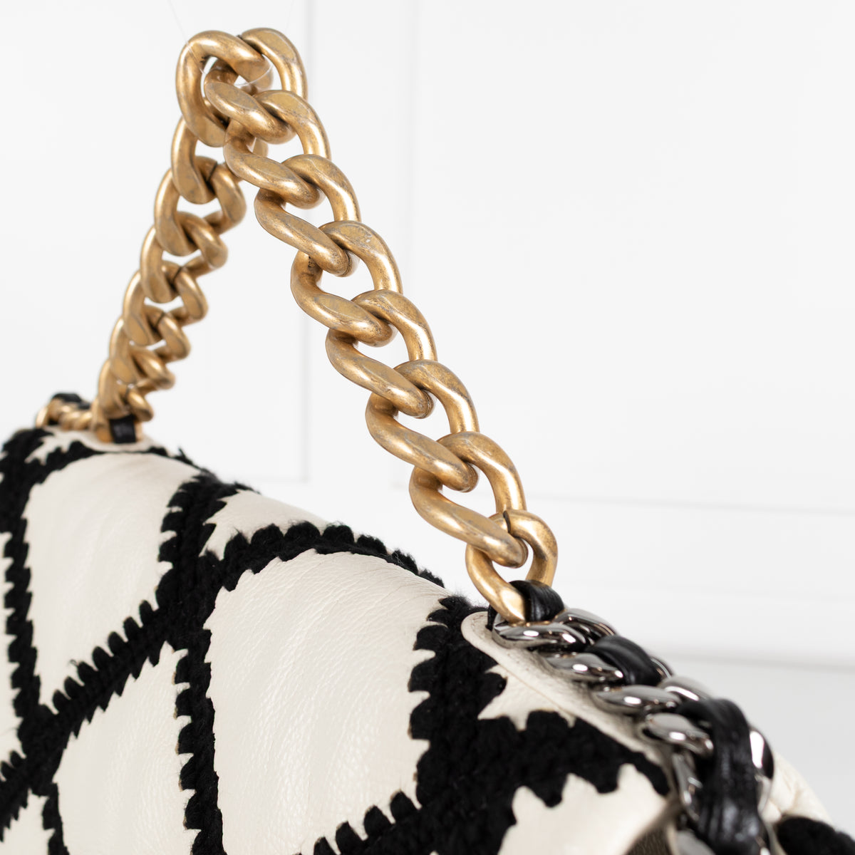 Chanel 2020 Medium Crochet Calfskin 19 Flap Bag