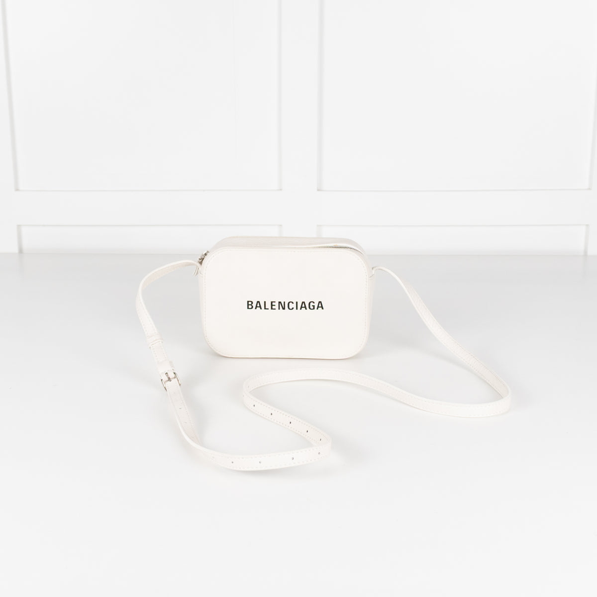 Balenciaga White Logo Cassette Crossbody