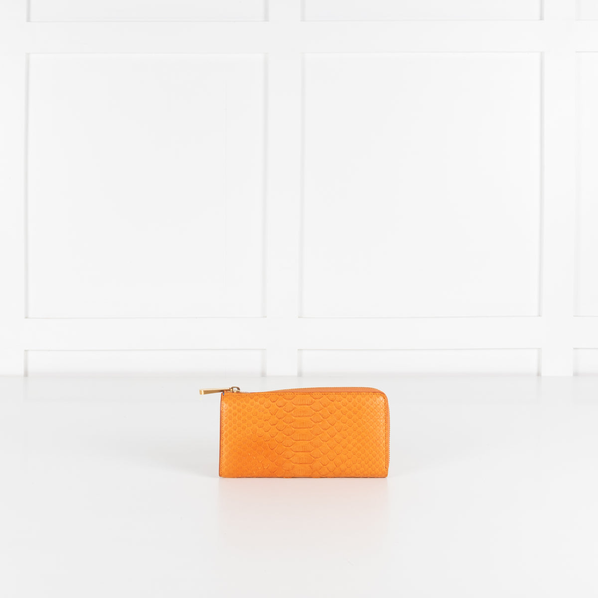 Smythson Orange Long Wallet