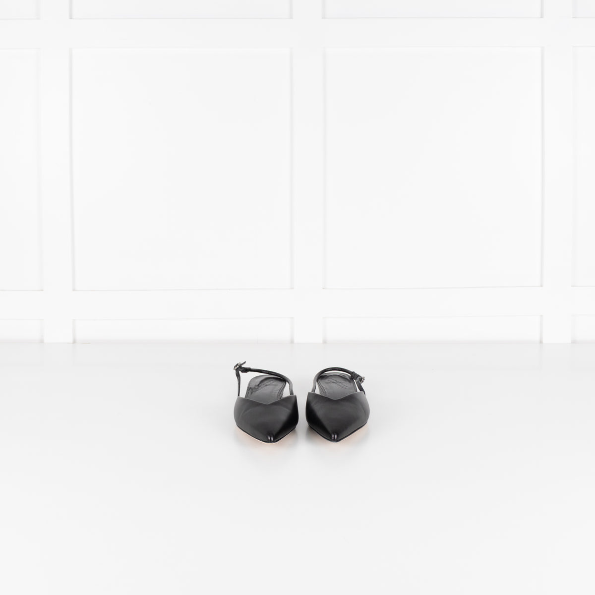 Dorothee Schumacher Black Leather Slingbacks