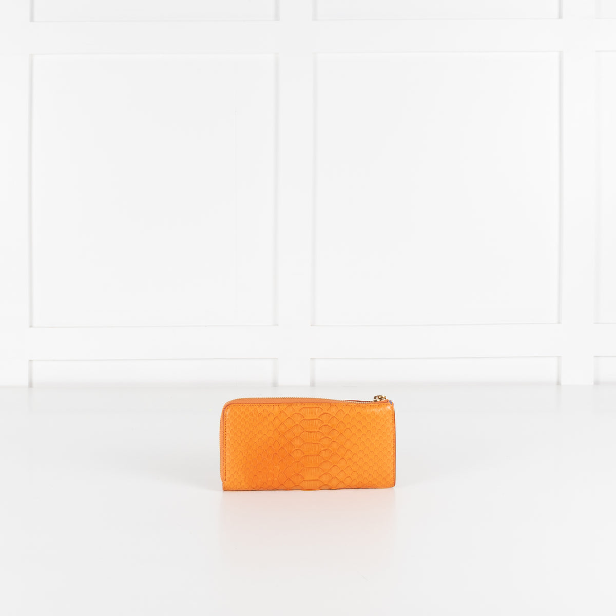 Smythson Orange Long Wallet