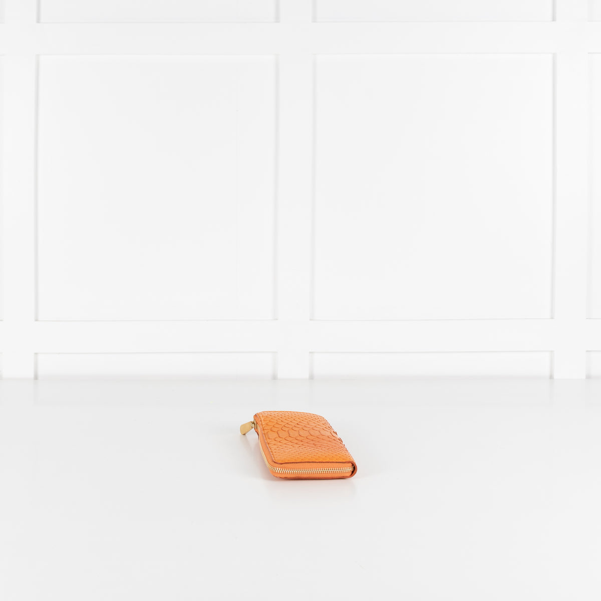 Smythson Orange Long Wallet