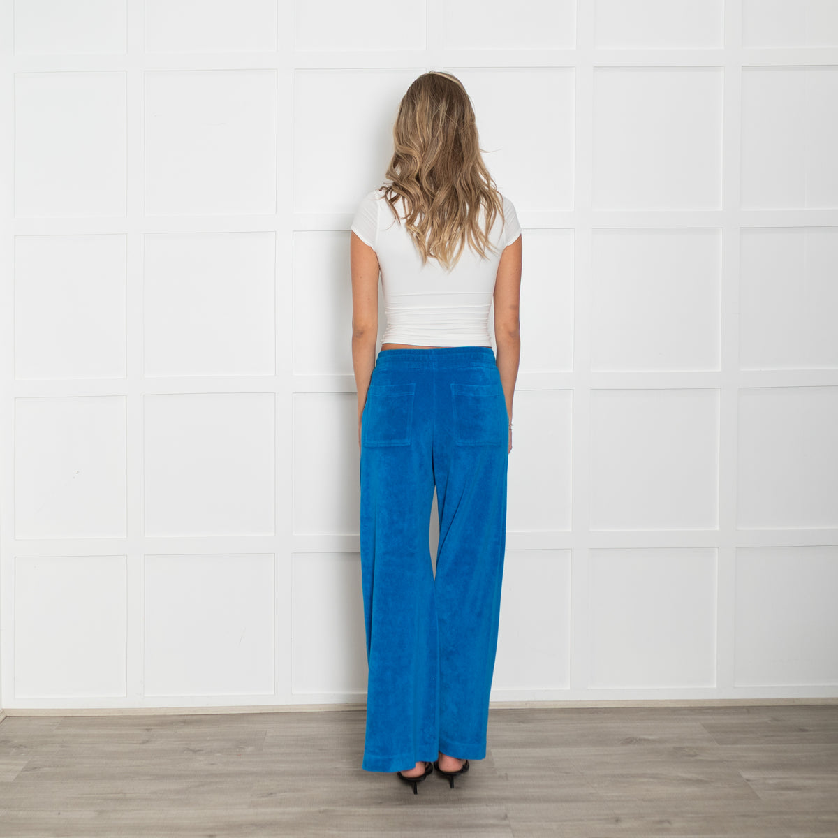 Me + Em Turquoise Towelling Wide Leg Trousers
