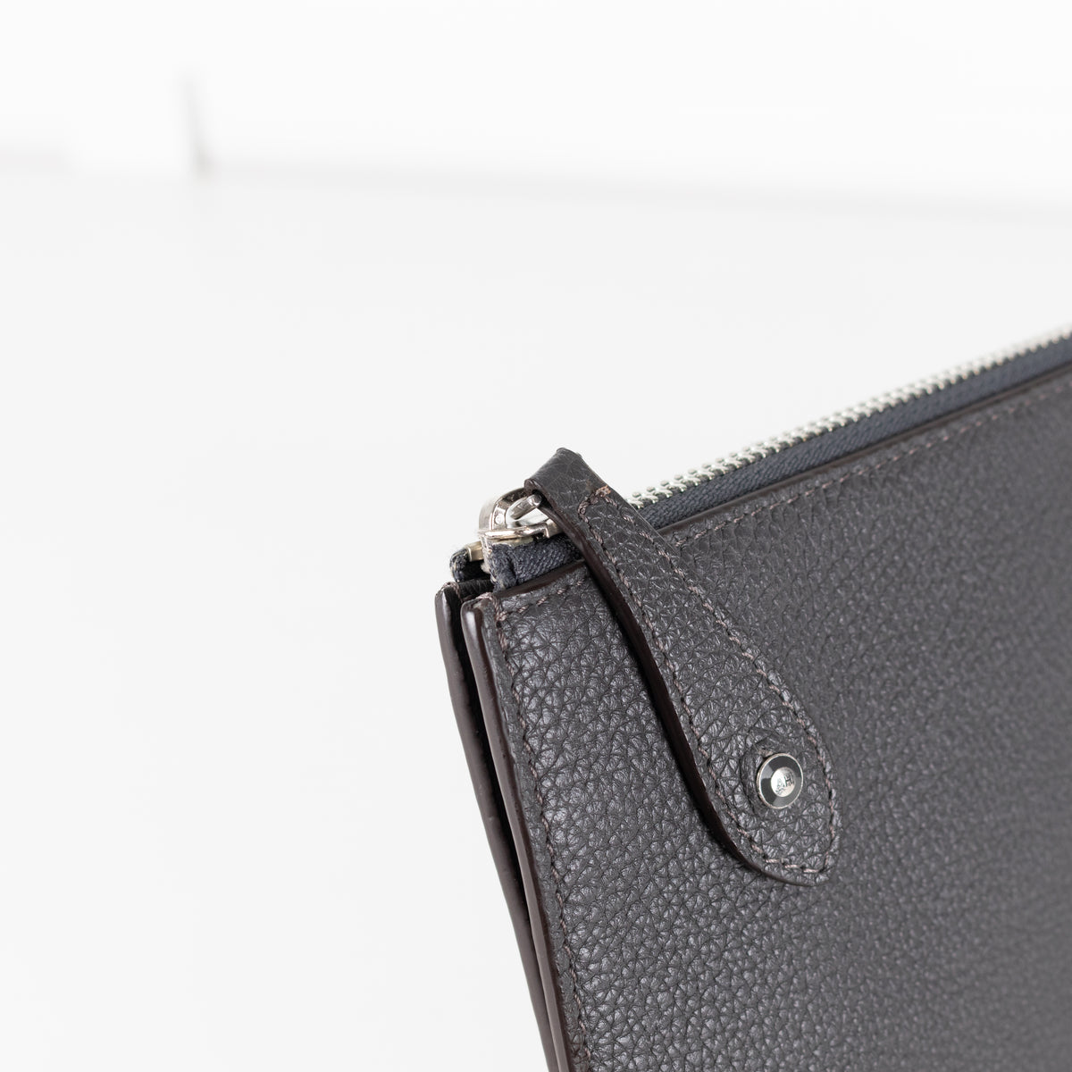 Anya Hindmarch Dark Grey Smiley Face Travel Pouch