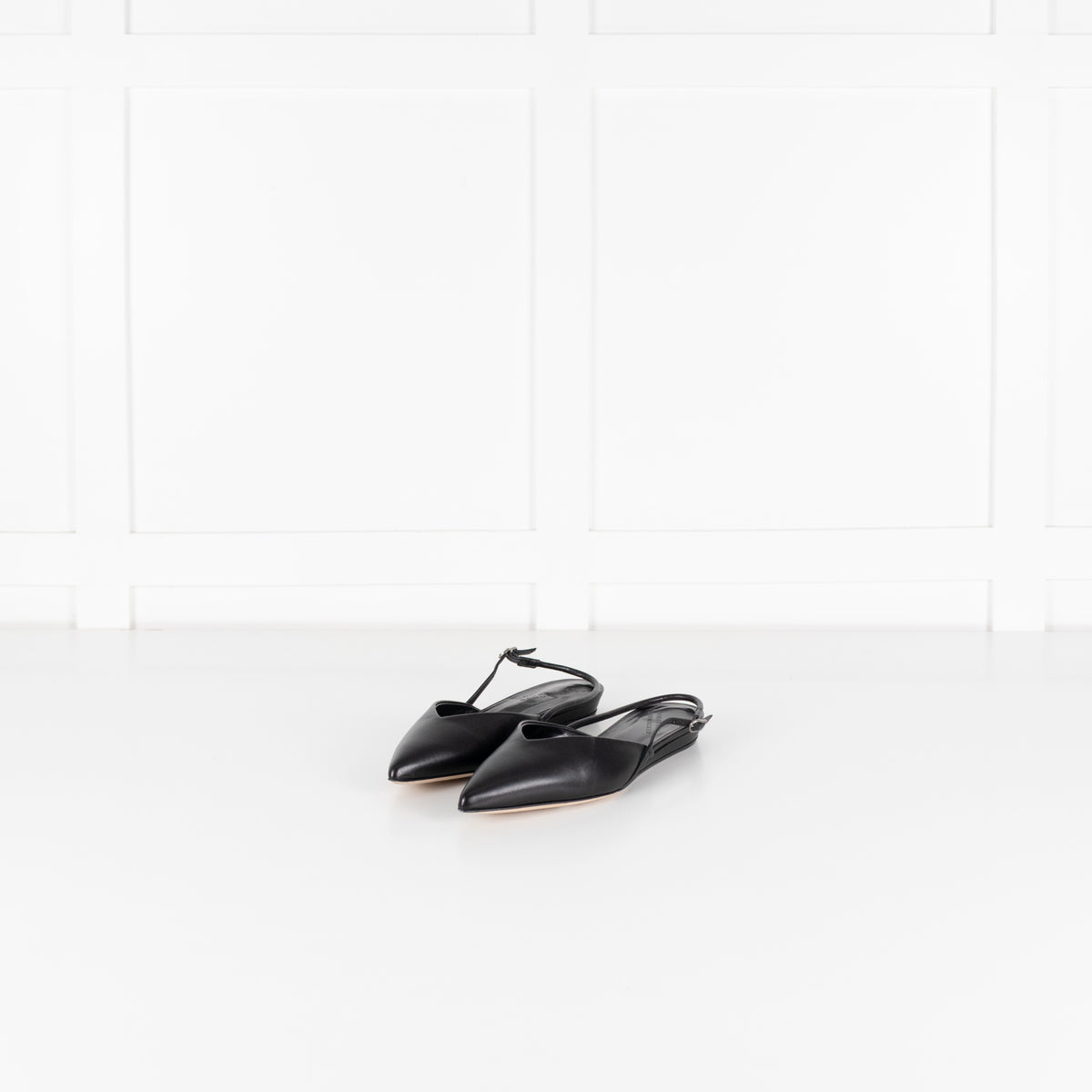 Dorothee Schumacher Black Leather Slingbacks