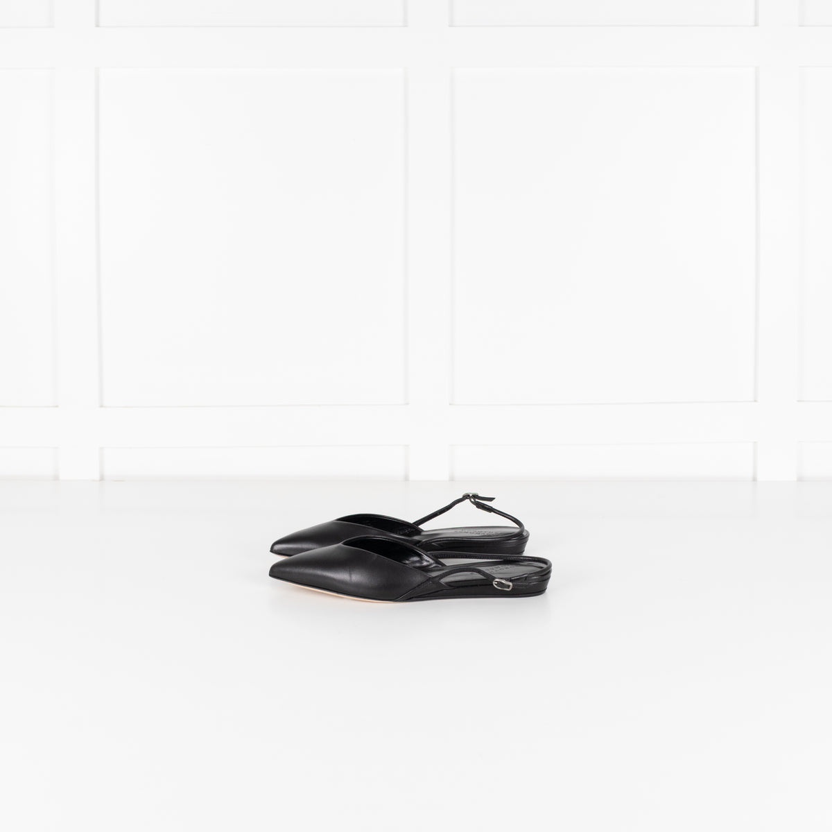 Dorothee Schumacher Black Leather Slingbacks