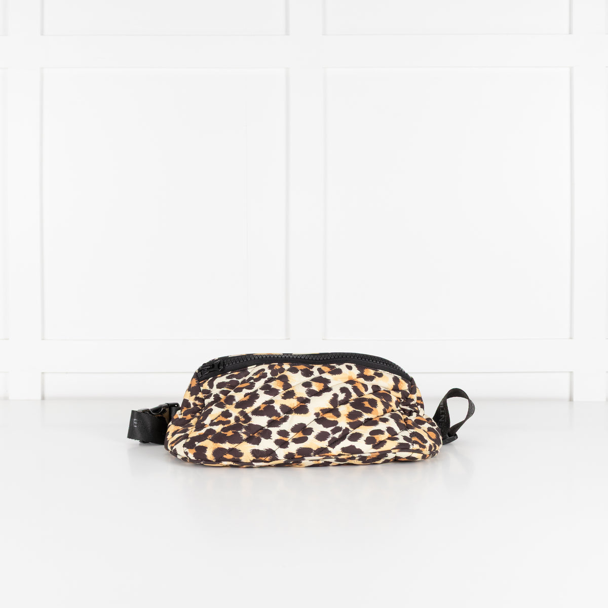 Essentiel Antwerp Brown Black Animal Print Belt Bag