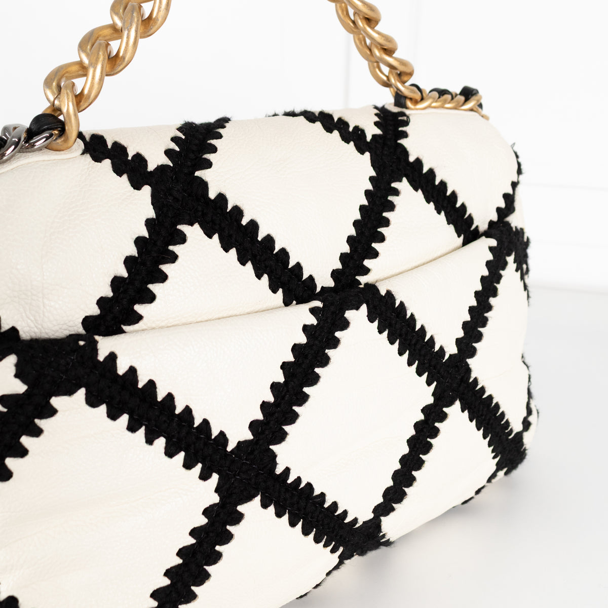 Chanel 2020 Medium Crochet Calfskin 19 Flap Bag
