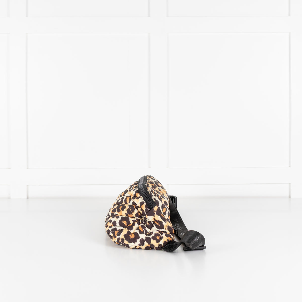 Essentiel Antwerp Brown Black Animal Print Belt Bag