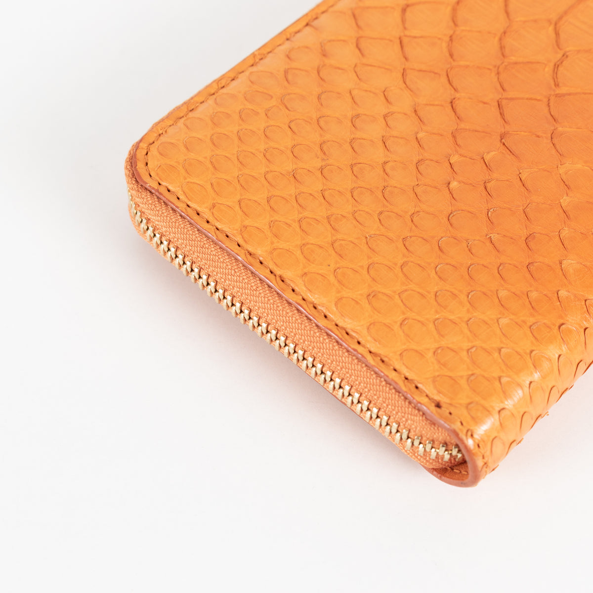 Smythson Orange Long Wallet