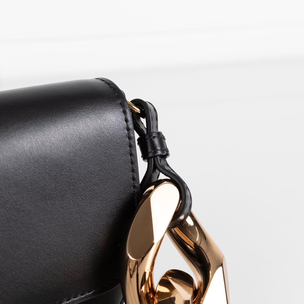 JW Anderson Black Chain Baguette Anchor Bag