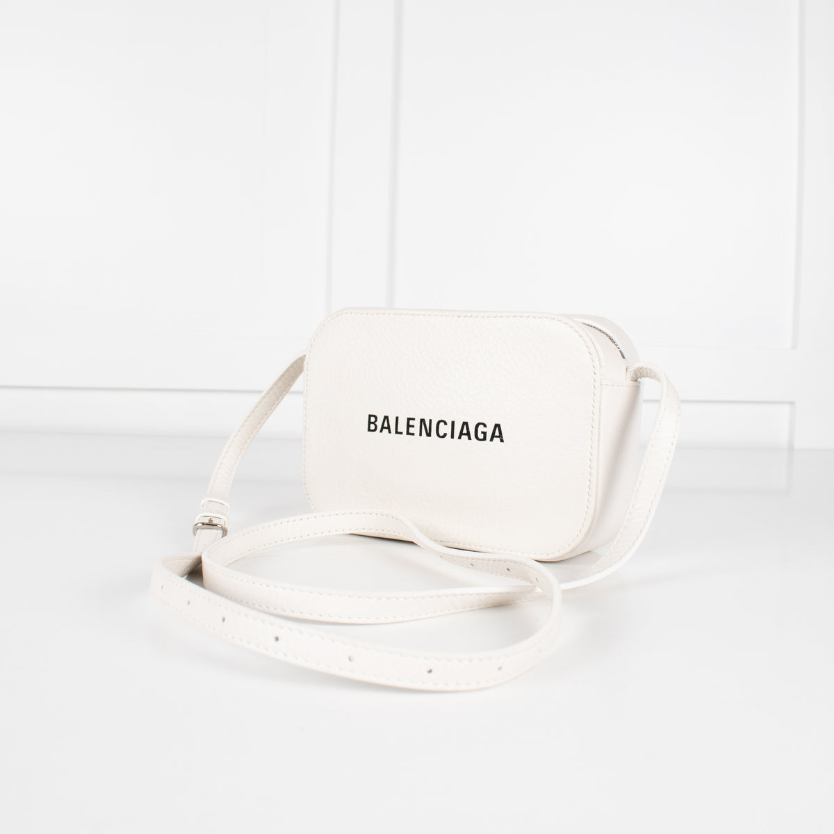 Balenciaga White Logo Cassette Crossbody
